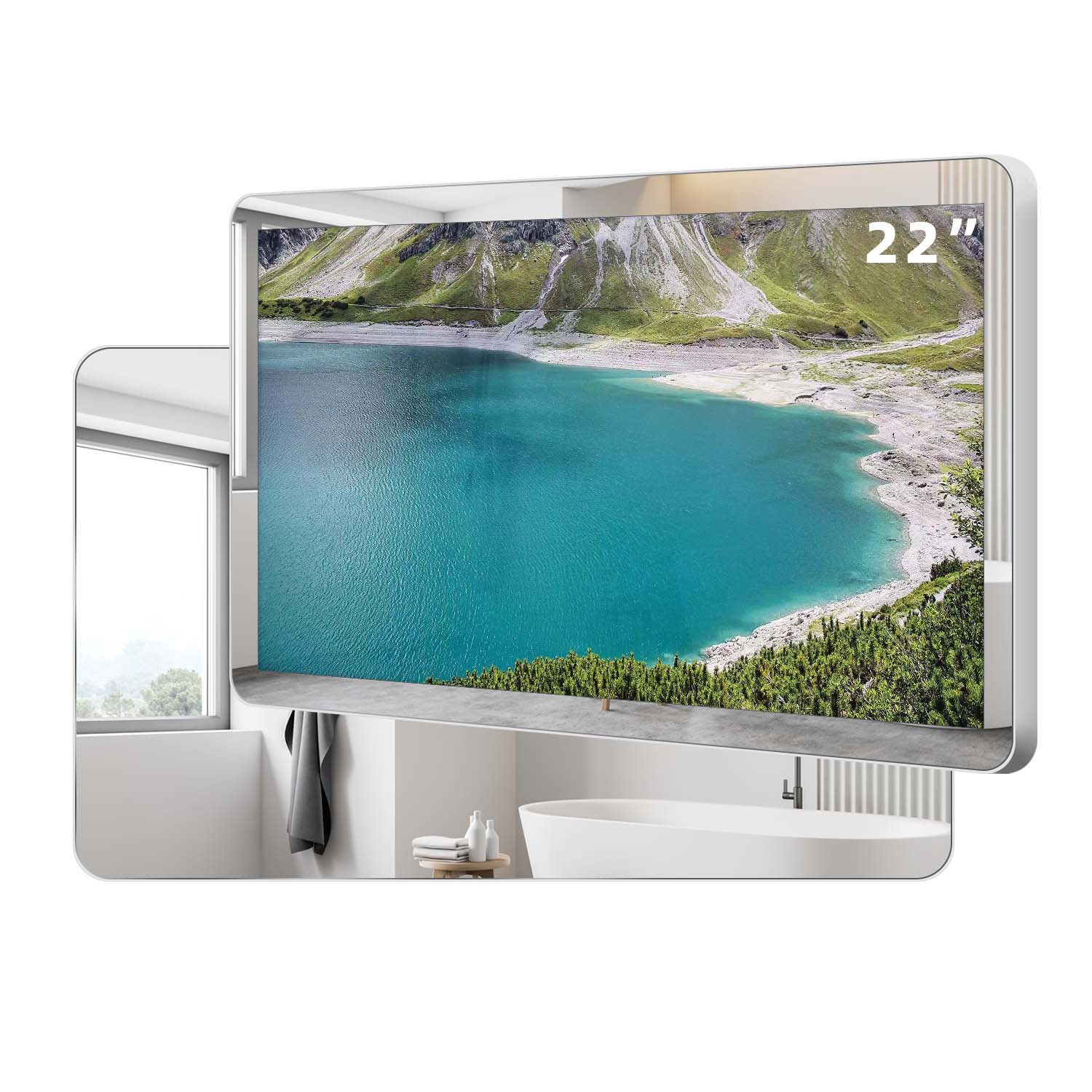 22'' Premium Rounded Edge Edition Waterproof TV - Silver