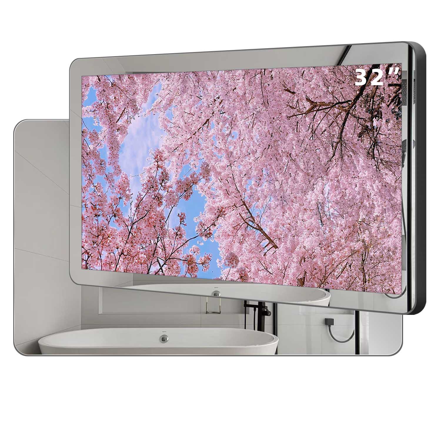 32'' Premium Rounded Edge Edition Waterproof TV - Black