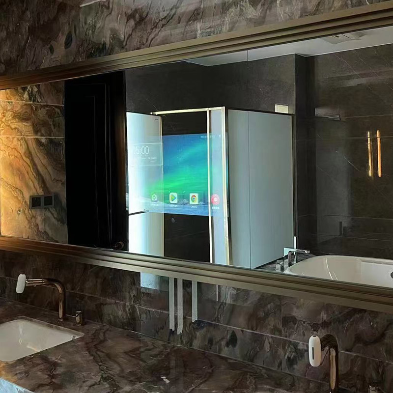 <p>Size: 2960 * 900mm </p><p>Screen size: 27 inches </p><p>Usage scenario: washbasin magic mirror TV </p><p>Details: Adopting a segmented precision structure, it ensures the flexibility and flatness of large-area mirror installation, perfectly adapting to various spatial scenes. Made of 304 grade stainless steel precision edging, processed by wire drawing and polishing, giving the mirror a light luxury texture.</p>